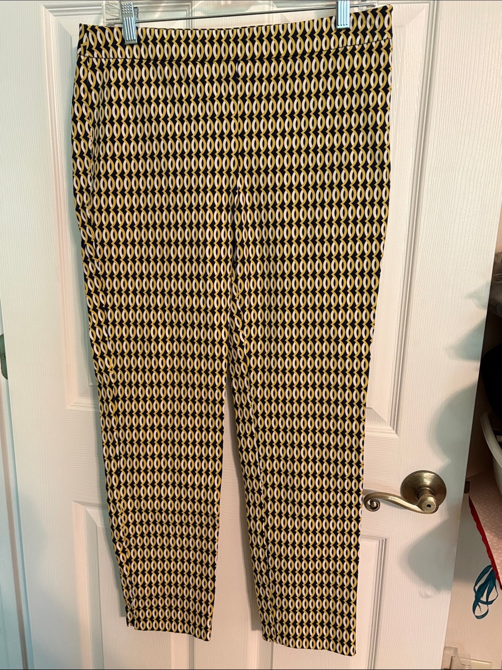 Talbots Chatham Ankle Pants with Geometric Pattern, size 6